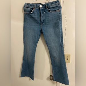Zara Cropped Flare jeans